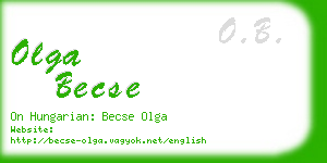 olga becse business card